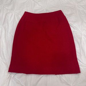Talbots Petites Red Wool Pencil Skirt Size 4
